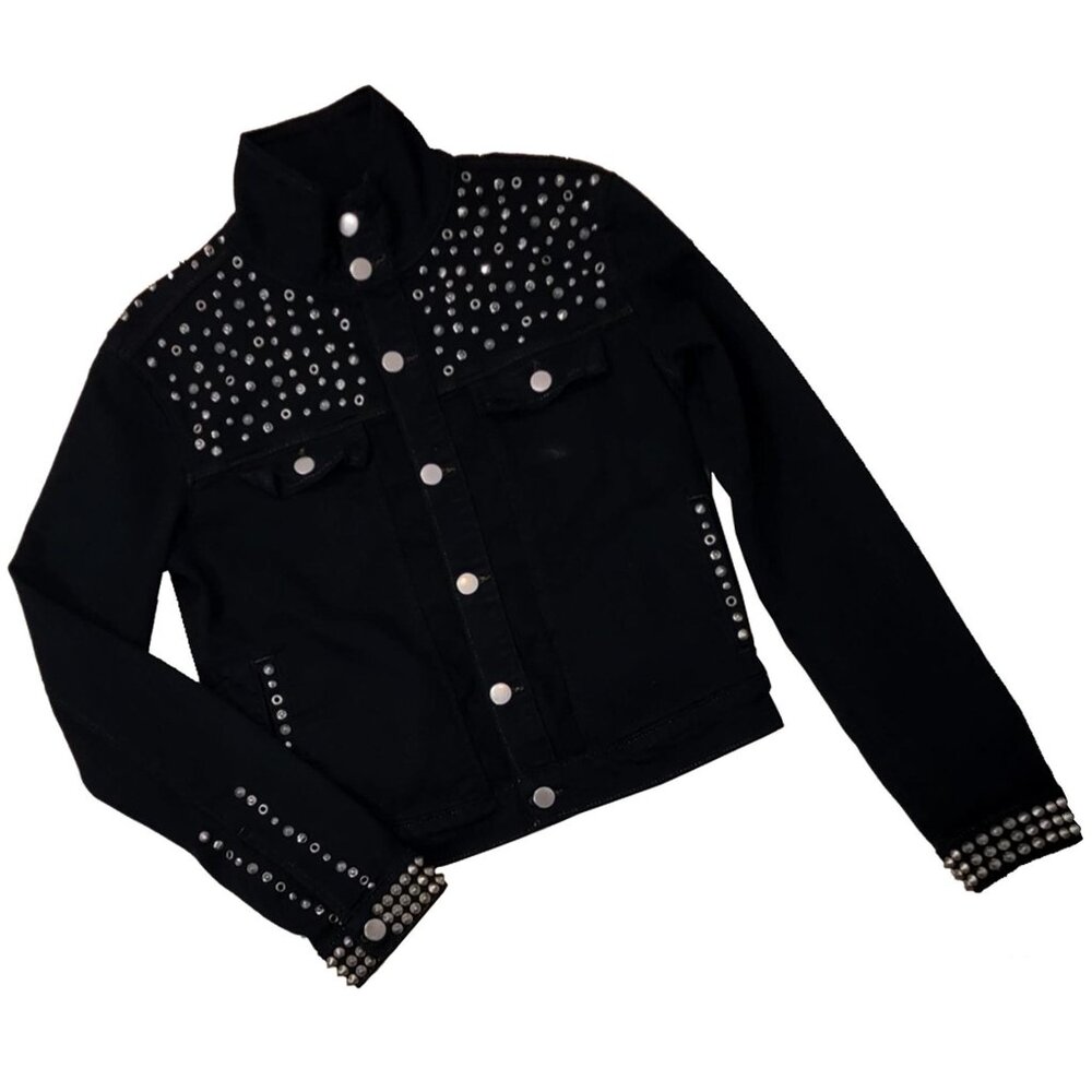 Seven Heaven Jeweled Women's Black Denim Jacket